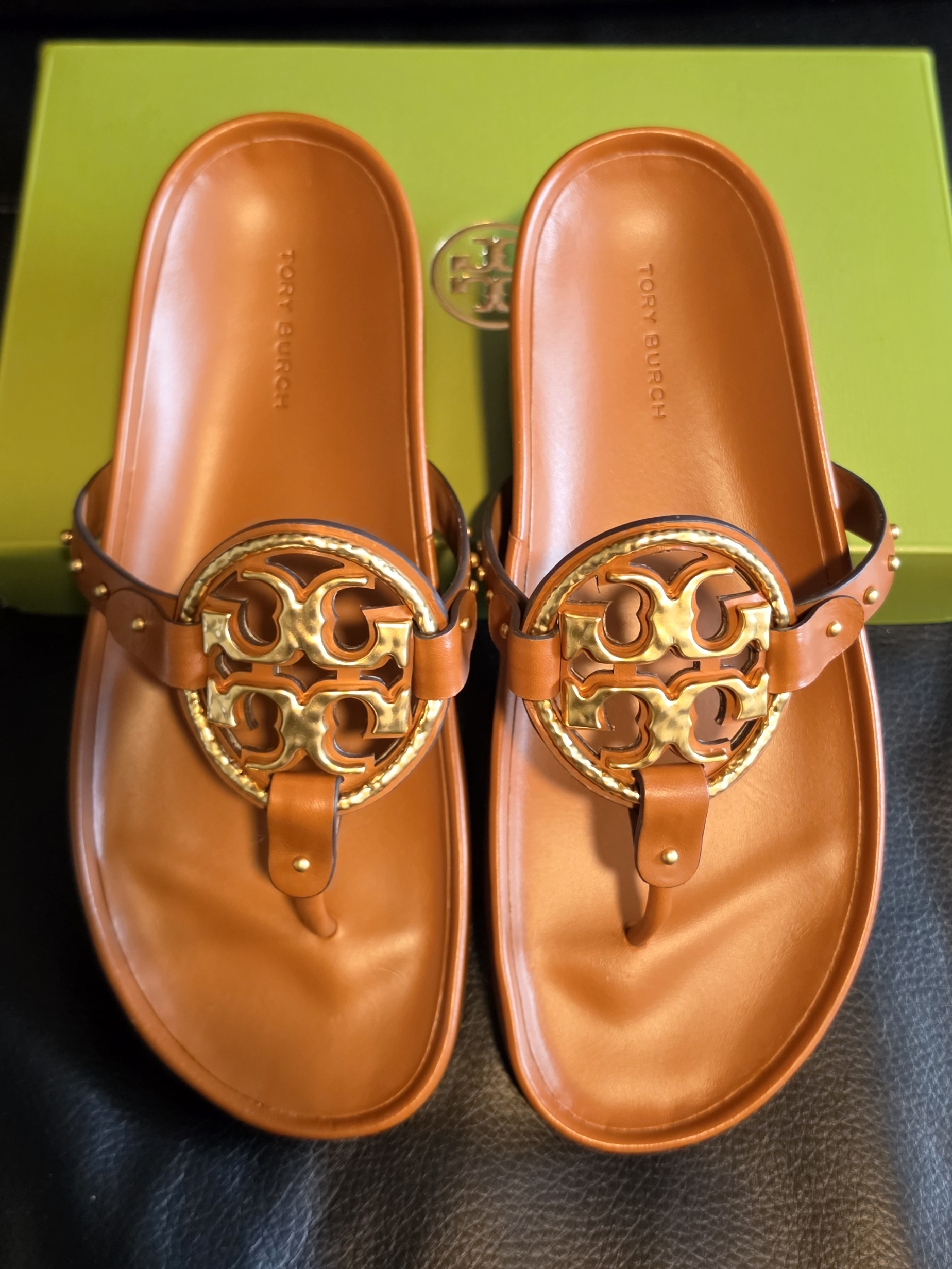 Tory Burch Miller Logo Thong Sandals - Borboun Mielle